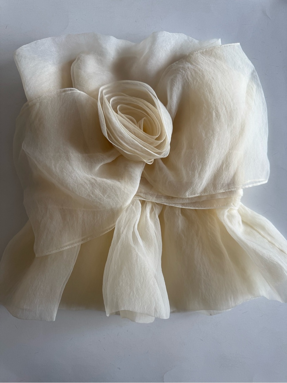ZARA Organza Bow Rose Top - Picture 4 of 6